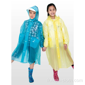 Vêtements de pluie en PVC imperméables pour enfants respectueux de l&#39;environnement